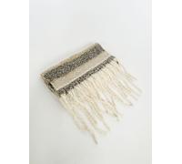 SVNX Chunky Striped Scarf in Soft Neutral in Cream SVNX Cream One Size
