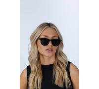 Svnx Classic Bold Rounded Sunglasses In Black Black