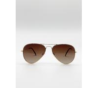 Svnx Classic Brown Aviator Sunglasses Polarized Brown One Size