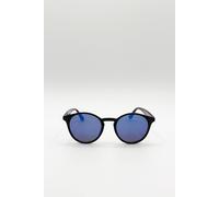 Svnx Classic Preppy Plastic Frame Sunglasses With Blue Lense In Navy Navy