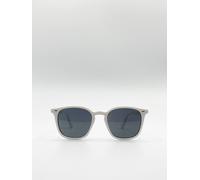SVNX Classic Preppy Square Sunglasses With Key Hole Nosebridge in White