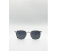 SVNX Classic Preppy Square Sunglasses With Key Hole Nosebridge in White SVNX White One Size