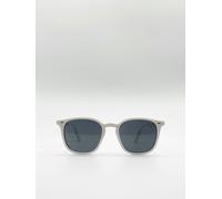 SVNX Classic Preppy Square Sunglasses With Key Hole Nosebridge - One Size - White