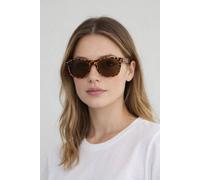 Svnx Classic Wayfarer Plastic Frame Sunglasses In Brown Brown One Size