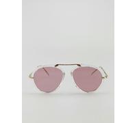 SVNX Clear Frame Aviator Sunglasses - One Size - Pink