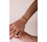 Svnx Clover Diamante Bracelet In Gold Gold