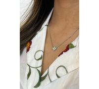 Svnx Clover Necklace With Gift Box In Silver Silver