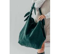 Svnx Corduroy Tote Bag With Tie Fastening In Green Green