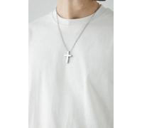 Svnx Cross Pendant Necklace In Silver Silver