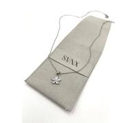 Svnx Crystal Floral Pendant Necklace In Silver Silver