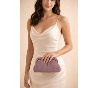 Svnx Crystal Pouch Clutch Bag In Pink Pink
