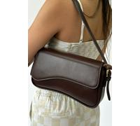 SVNX Curved Baguette Bag in Dark Brown - One Size - Brown