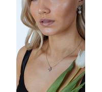 SVNX Dainty Bow Pearl Pendant Necklace - One Size - Silver
