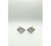 SVNX Diamond Shape Sunglasses in Brown Blue - Multi - One Size