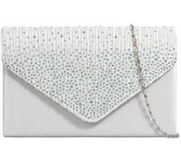 SVNX Diamonte Clutch Bag - One Size - Ivory