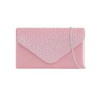 SVNX Diamonte Clutch Bag - One Size - Pink