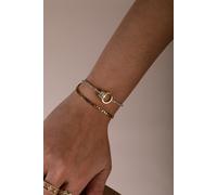 SVNX Double Ring Diamante Bracelet in Gold Colour - Gift Boxed - One Size