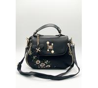 Svnx Embroidered Crossbody Bag In Black Black