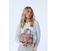 Svnx Embroidered Floral Rounded Grab Bag In Pink Pink