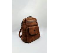 SVNX Faux Leather Backpack In Brown