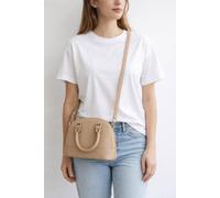 Svnx Faux Leather Mini Crossbody Bag In Beige Beige One Size