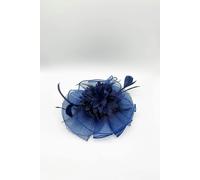 SVNX Feather Bloom Fascinator in Navy