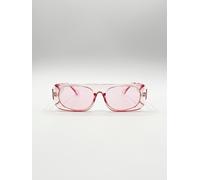 SVNX Flat Top Oval Sunglasses in Pale Pink - One Size - Pale Pink