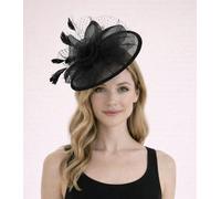 SVNX Floral Bow Mesh Detailing Fascinator in Black