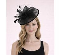 Svnx Floral Bow Mesh Detailing Fascinator In Black Black