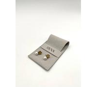 Svnx Floral Pearl Stud Earrings In Gold Gold