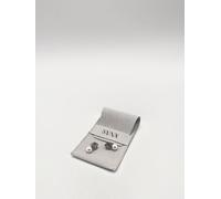 Svnx Floral Pearl Stud Earrings In Silver Silver