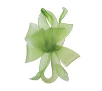 Svnx Flower & Feathers Fascinator Hat With Headband & Clip In Light Green Light Green One Size