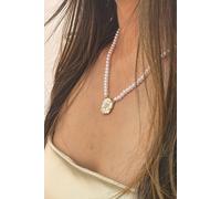 Svnx French Camellia Pearl Necklace - Gift Boxed In Gold Gold