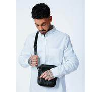 SVNX Genuine Leather Crossbody Messenger - One Size - Black