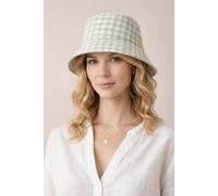 Svnx Gingham Bucket Hat In Green & White White