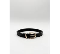 Svnx Gold Buckle Belt In Black Black