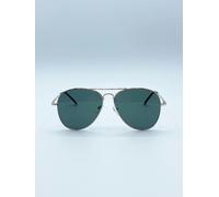 SVNX Gold Frame Aviators with Khaki Lenses - Gold - One Size