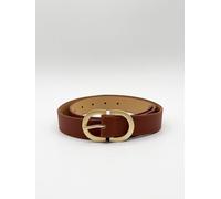 Svnx Gold Metal Buckle In Brown Brown
