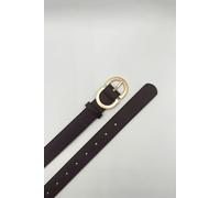 SVNX Gold Metal Buckle In Dark Brown - Dark Brown - One Size