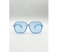 SVNX Granny Vintage Style Lightweight Frame Sunglasses in Blue - One Size - Blue