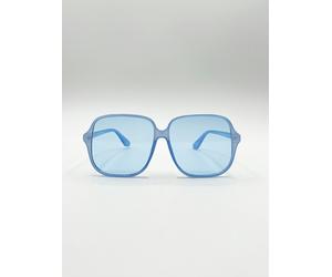 SVNX Granny Vintage Style Lightweight Frame Sunglasses in Blue - One Size - Blue