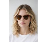 Svnx Half Frame Wayfarer Style Sunglasses In Tortoiseshell In Brown Brown One Size