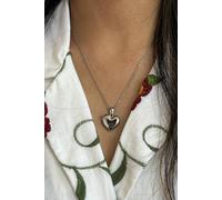 Svnx Heart Necklace In Silver - Gift Boxed Silver One Size