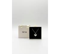 SVNX Heart Pendant Necklace in Silver Colour - Gift Boxed - One Size