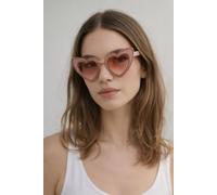 Svnx Heart Shape Sunglasses In Pink Pink