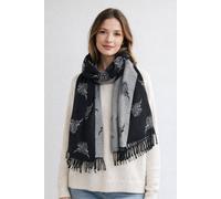 Svnx Highland Cow Reversible Scarf In Black Black One Size