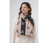 Svnx Highland Cow Reversible Scarf In Pink Pink One Size