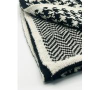 SVNX Houndstooth and Herringbone Double Sided Scarf - Black - One Size