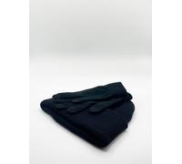 Svnx Knitted Beanie And Gloves Set In Black Black