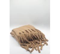 Svnx Knitted Scarf With Tassels In Beige Beige